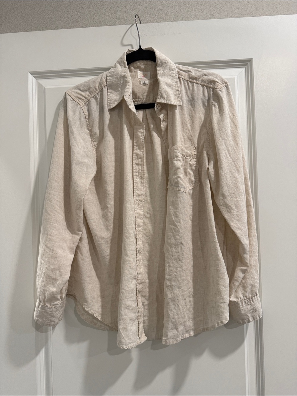 Cali 1850 linen blend button down sz s